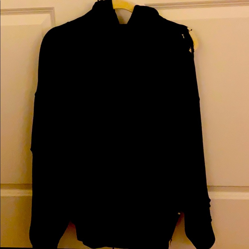 Ripped Black Hoodie